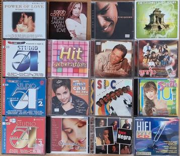 16 CD's (Romantic, Studio 54, Latin pop, Azië,..) & DVD+RW’s beschikbaar voor biedingen