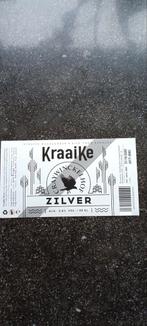 Bieretiket kraaike zilver br Craywinckelhof Lubbeek, Postzegels en Munten, Bankbiljetten | Nederland, Ophalen of Verzenden