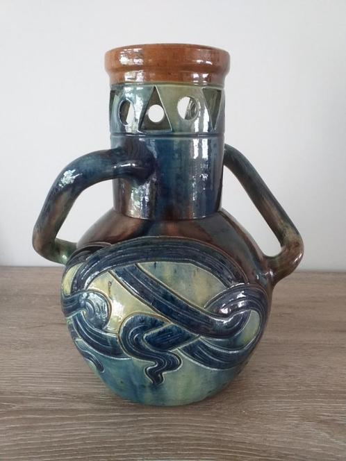 VINTAGE VAAS in aardewerk ca 1925. In perfecte staat., Antiek en Kunst, Antiek | Vazen, Ophalen