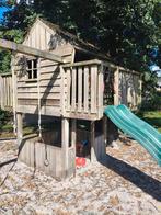 Houten speelhuisje, Kinderen en Baby's, Speelgoed | Buiten | Speeltoestellen, Ophalen, Gebruikt, Glijbaan
