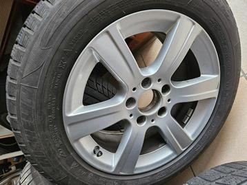 4x Alu velg met Michelin winterbanden gebruikt op Mercedes E