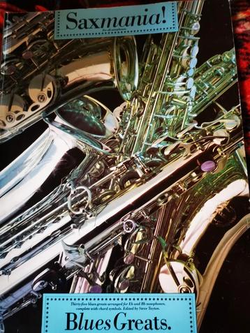 Saxmania greatest blues hits bladmuziek 1992 uitgave  beschikbaar voor biedingen