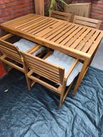 tuinset 1 week oud nieuwprijs 355 euro, Tuin en Terras, Tuinsets en Loungesets, Ophalen, 4 zitplaatsen, Teakhout, Nieuw