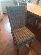 Stoelen 6 met riet afgewerkt in zeer goede staat, Huis en Inrichting, Stoelen, Ophalen, Rustiek, Hout, Zo goed als nieuw