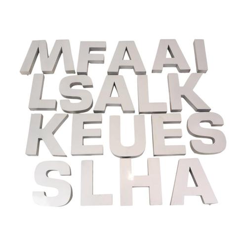Grote Metalen Letters Grijs Gelakt Reclame Mancave Industrie, Verzamelen, Merken en Reclamevoorwerpen, Gebruikt, Reclamebord, Ophalen of Verzenden