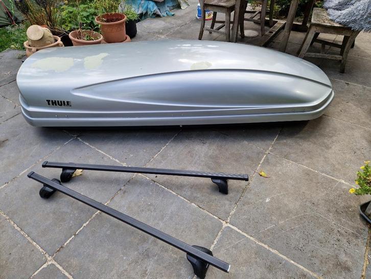 Dakkoffer THULE atlantis 900 met dakrails, Auto diversen, Dakkoffers, Gebruikt, Ophalen