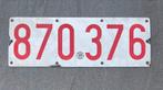 Emaille nummerplaat., Antiek en Kunst, Ophalen of Verzenden