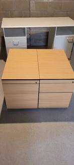 2x Ladeblok Lensvelt, 3 laden, zwart/beuken, Ophalen, Minder dan 50 cm, Gebruikt, 75 cm of meer