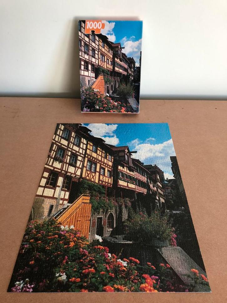 Puzzel Bodensee/Meersburg 1000 stukjes - COMPLEET, Hobby en Vrije tijd, Denksport en Puzzels, Gebruikt, Legpuzzel, 500 t/m 1500 stukjes