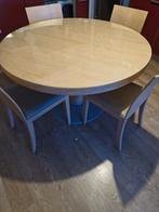 Tafel met 6 stoelen., Huis en Inrichting, Ophalen, Gebruikt, Glas, Rond