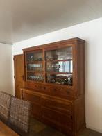 Mooie vitrinekast in teak hout, Huis en Inrichting, Ophalen, Gebruikt, 200 cm of meer, Teakhout
