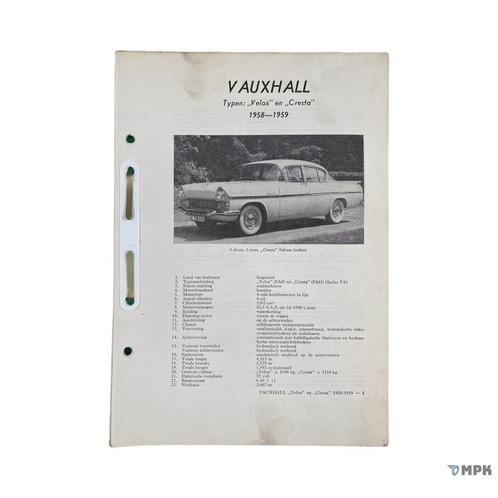 Kluwer | Vauxhall Velox / Cresta | 1958-1959 | NL, Auto diversen, Handleidingen en Instructieboekjes, Ophalen of Verzenden