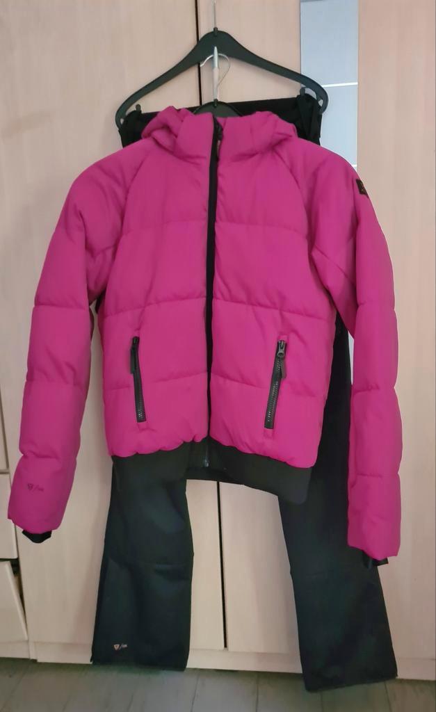 Winterpakket, jas, broek, handschoenen,  helm met bril, Kleding | Dames, Wintersportkleding, Zo goed als nieuw, Overige typen