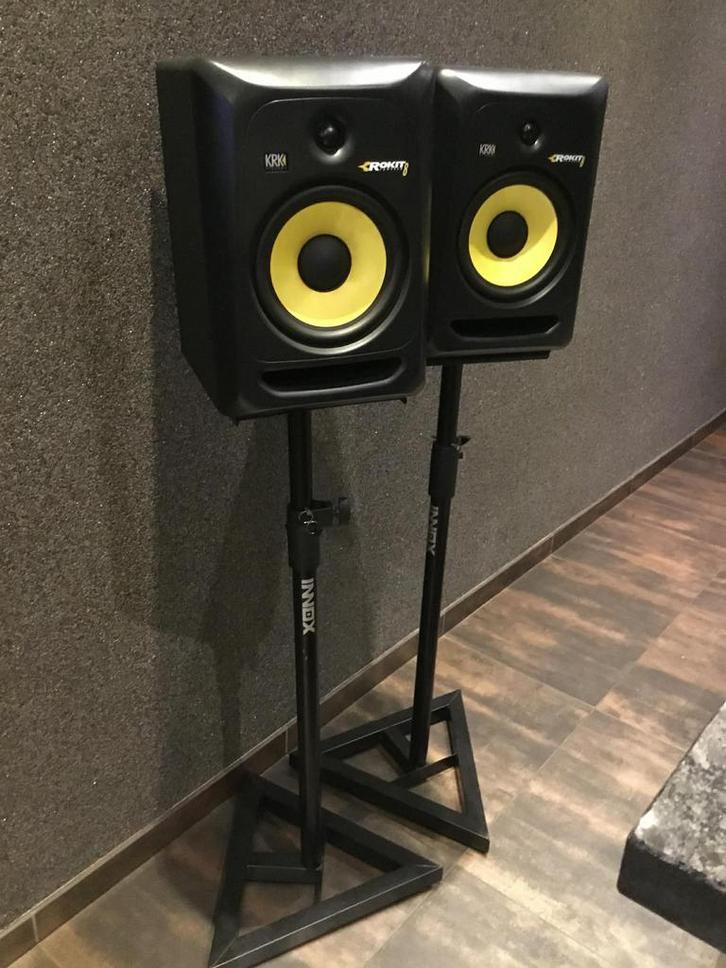 KRK Roket 8 studio monitor op statief, TV, Hi-fi & Vidéo, Enceintes, Comme neuf, Enlèvement