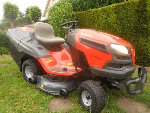 Husqvarna zitmaaier met Kawasaki motor 129 H., Tuin en Terras, Zitmaaiers, Zo goed als nieuw, 90 tot 120 cm, Elektrische starter