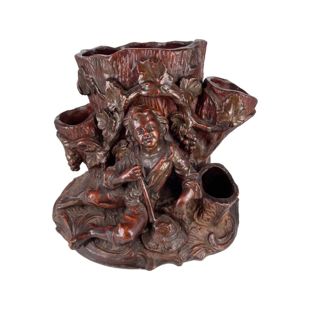 Grote terracotta snuifdoos Uffrecht & Co 96 Duitsland, Antiek en Kunst, Antiek | Keramiek en Aardewerk, Ophalen of Verzenden