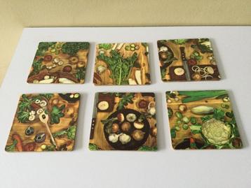 Vintage onderleggers set van 6 beschikbaar voor biedingen