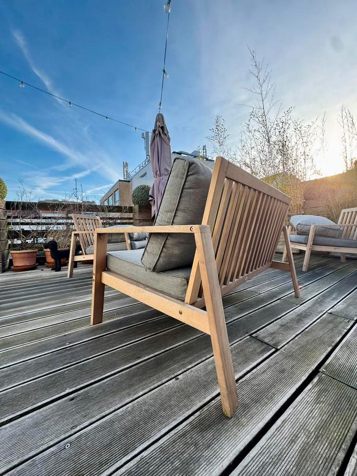 Salon de jardin. Set de jardin terrasse, Jardin & Terrasse, Bancs de jardin, Utilisé, Bois, Enlèvement