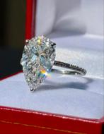 Gouden ring met VS1 diamant 5.24ct! certificaat! nieuw! 17mm, Nieuw, Ophalen of Verzenden, 17 tot 18, Met edelsteen