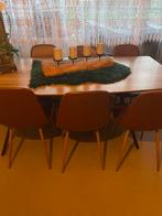 Eettafel 6 stoelen en kaarsen decoratie, Ophalen of Verzenden, Zo goed als nieuw