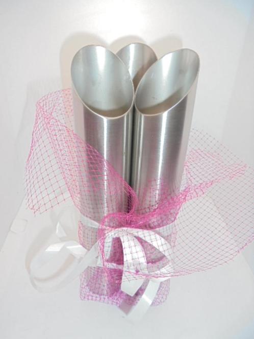 WAXINELICHTEN 3 DLG SET RVS CM 24 cm Nieuw, Diversen, Kerst, Nieuw, Ophalen of Verzenden