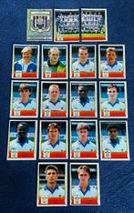 17 versch. Panini stickers voetbal ' FB 1992 - Anderlecht ', Ophalen of Verzenden, Nieuw, Meerdere stickers