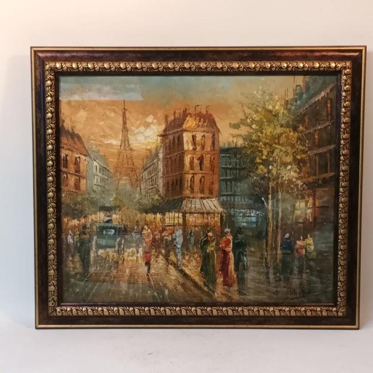 Brouwer (XXeeuw) - Olieverf op karton, Antiek en Kunst, Kunst | Schilderijen | Modern, Ophalen