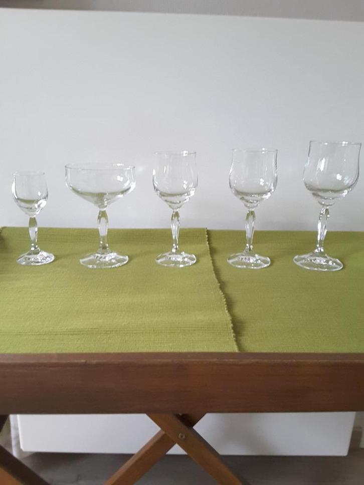 Kristallen glazen Zwiesel   74stuks, Antiek en Kunst, Antiek | Glaswerk en Kristal, Ophalen