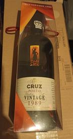 Porto vintage "CRUZ" Millésime exceptionnel 1989, Collections, Vins, Comme neuf, Porto, Pleine, Enlèvement ou Envoi