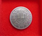 Italië - 1 lira 1863 in zilver, Italië, Zilver, Ophalen of Verzenden, Losse munt