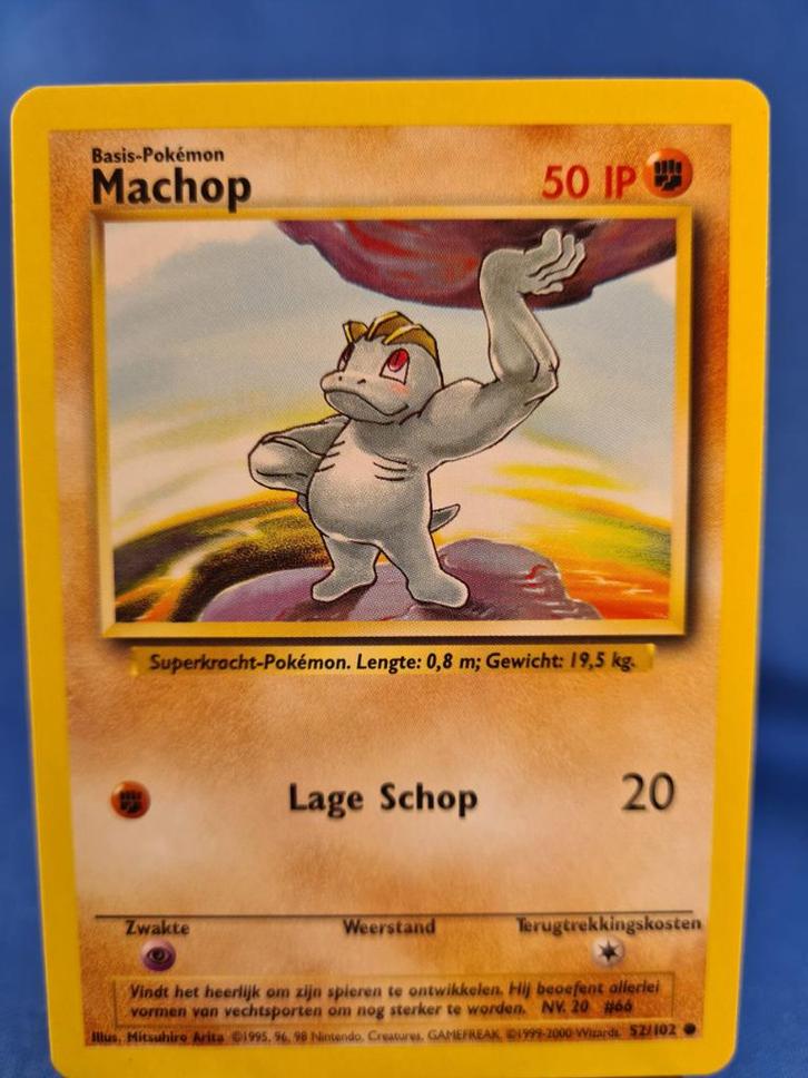 Machop 52/102 - Base (NL), Hobby en Vrije tijd, Verzamelkaartspellen | Pokémon, Gebruikt, Verzenden