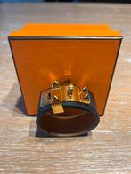 Hermès armband ‘Collier de Chien’, Handtassen en Accessoires, Armbanden, Ophalen of Verzenden, Zo goed als nieuw, Zwart, Goud