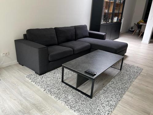 Volledig salon, Huis en Inrichting, Zetels | Complete zithoeken, Zo goed als nieuw, Hout, Stof, Overige materialen, Ophalen