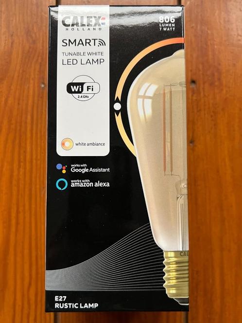 Calex – Smart Led Lapmp – 7W, Huis en Inrichting, Lampen | Tafellampen, Zo goed als nieuw, Minder dan 50 cm, Glas, Metaal, Verzenden