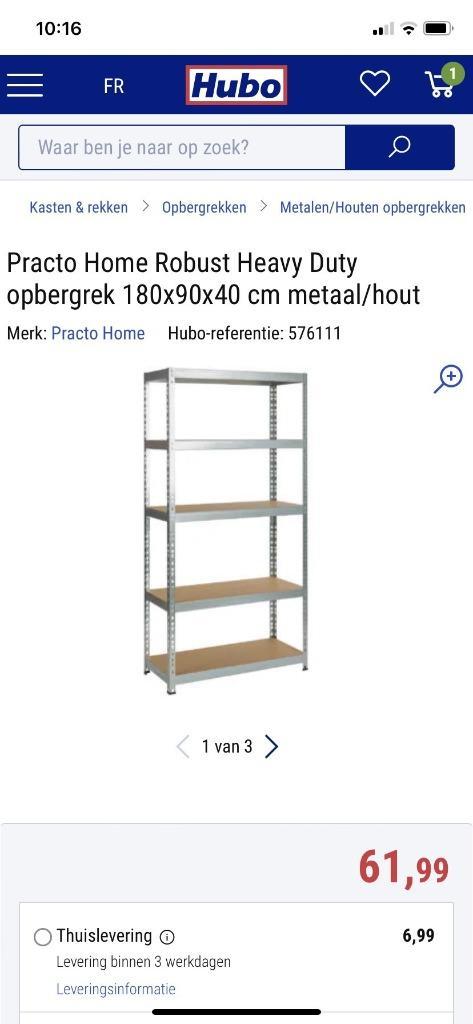 3 opbergrekken kliksysteem incl planken, Doe-het-zelf en Bouw, IJzerwaren en Bevestigingsmiddelen, Gebruikt, Overige typen, Ophalen