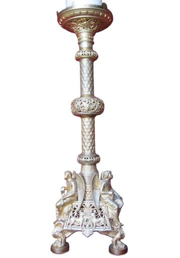 Verguld bronzen kerkkandelaar kandelaar 1750-1800.  beschikbaar voor biedingen