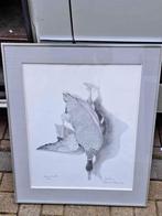 Lithographie oiseaux signe paul georges klein, Antiek en Kunst, Ophalen of Verzenden