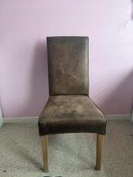 Bruine eetkamerstoelen (set van 6), Ophalen, Gebruikt, Bruin, Stof