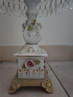 Tafel Lamp Kristal Roosjes Goud Kleur, Ophalen, Gebruikt, Glas, Minder dan 50 cm