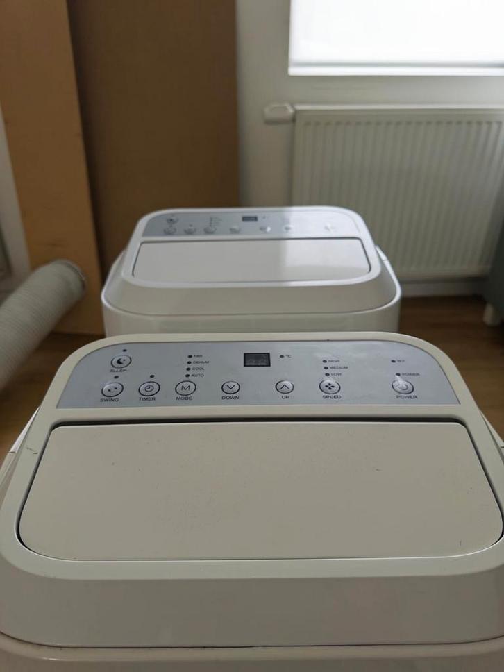2 mobiele airco's merk Eurom Pac 12.2, Elektronische apparatuur, Airco's, Gebruikt, Mobiele airco, 100 m³ of groter, 3 snelheden of meer