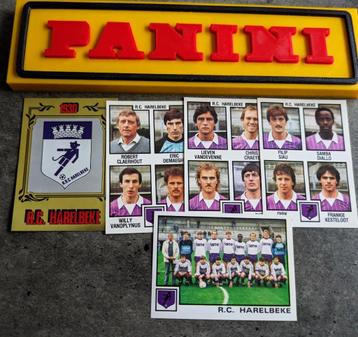 PANINI FOOTBALL 85 RC HARELBEKE 5 STICKERS 1985 beschikbaar voor biedingen