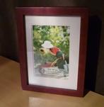 Houten Bordeaux fotokader met pass-partout, Audio, Tv en Foto, Ophalen of Verzenden