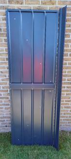 Deur tuinhuis uit plaatstaal, kleur Antraciet, Tuin en Terras, Ophalen, Zo goed als nieuw, Metaal, Tuinhuis