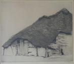 DIRK BAKSTEEN / VETERAAN III / ZW-W ETS / 63x68cm / KADER, Antiek en Kunst, Kunst | Litho's en Zeefdrukken, Ophalen of Verzenden