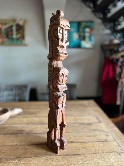 Irian Jaya Papua Tiki Totem houten beeld 75cm, Antiek en Kunst, Kunst | Beelden en Houtsnijwerken, Ophalen