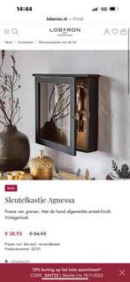 Loberon sleutelkastje Agnessa antiekzwart/bruin, Huis en Inrichting, Ophalen of Verzenden, Nieuw