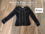 Roberta Biagi maat S, Comme neuf, Taille 36 (S), Noir, Enlèvement ou Envoi