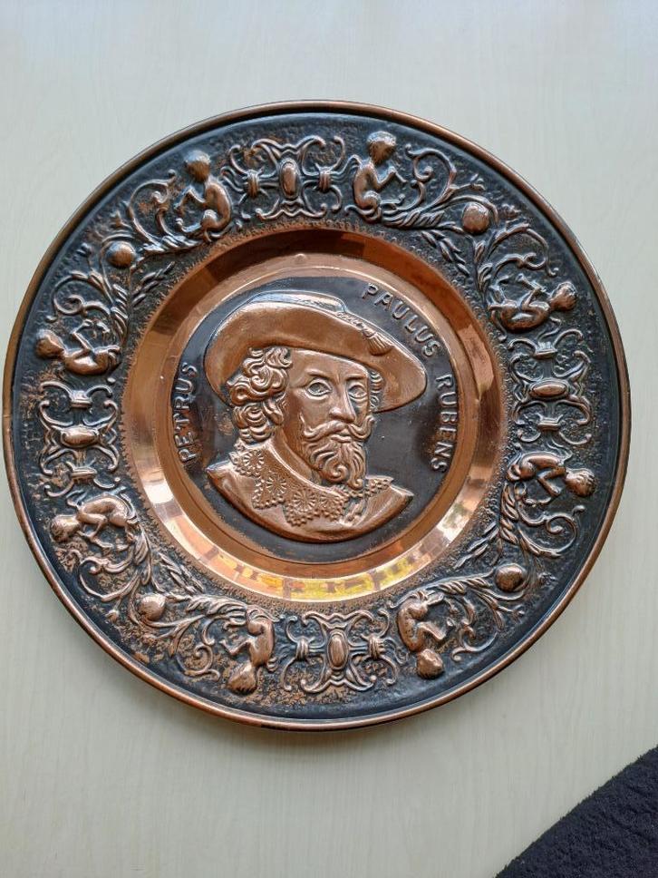 Koperen sierbord Rubens, Antiek en Kunst, Antiek | Brons en Koper, Koper, Ophalen