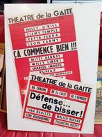 Bruxelles affiches théâtres de la GAITE, Collections, Comme neuf, Autres sujets/thèmes, Enlèvement, Avec cadre