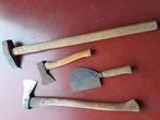 Bijl groot en klein + kliefhamer en kapstel  gst., Tuin en Terras, Hand-tuingereedschap, Ophalen, Gebruikt, Bijl